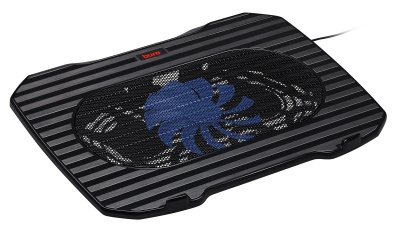 Подставка для ноутбука Buro BU-LCP156-B114 15.6" 357x265x33мм 1xUSB 1x 140ммFAN 345г металлическая сетка/пластик черный