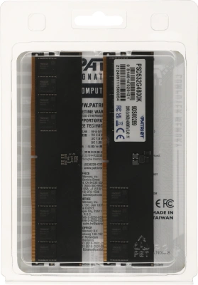 Память DDR5 2x16GB 4800MHz Patriot PSD532G4800K Signature RTL Gaming PC5-38400 CL40 DIMM UDIMM 288-pin 1.1В Ret