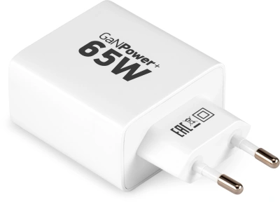 Сетевое зар./устр. Digma Pro DPW6B 65W 3.25A (PD+QC) 2хUSB-C/USB-A универсальное белый (DPW6B5GX12WH)