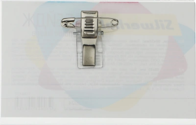 Бейдж Silwerhof 380012-00 90х56мм горизонтальный булавка+зажим