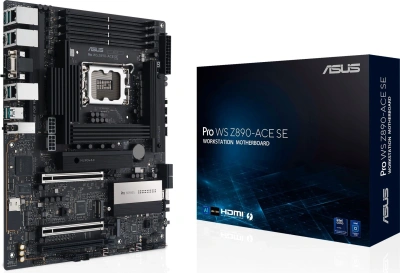 Материнская плата Asus PRO WS Z890-ACE SE Soc-1851 Intel Z890 4xDDR5 ATX AC`97 8ch(7.1) 1x10G/1х2,5G/1xGigabit RAID+HDMI