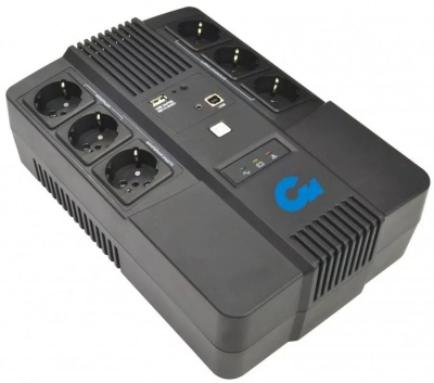 Источник бесперебойного питания Связь Инжиниринг СИПБ08БА.6-11/ЛИ Schuko 480Вт 800ВА черный