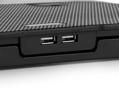 Подставка для ноутбука Buro BU-LCP150-B213 15"335x265x22мм 74.35дБ 1xUSB 2x 140ммFAN 480г металлическая сетка/пластик черный