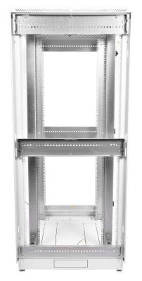 Шкаф серверный ЦМО (ШТК-М-42.8.10-4ААА) напольный 42U 800x1000мм пер.дв.перфор. задн.дв.спл.стал.лист 2 бок.пан. направл.под закл.гайки 550кг серый 855мм 134.3кг 180град. 2030мм IP20