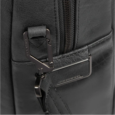 Деловая сумка мужская Piquadro Solm CA7025S141/N с отделением для ноутбука 14" черная натур.кожа