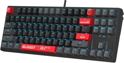 Клавиатура A4Tech AT87 черный/красный USB for gamer LED кабель 1.8м