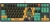 Клавиатура A4Tech AT87 Renegade черный/зеленый USB for gamer LED (AT87) кабель 1.8м