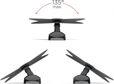 Кронштейн для телевизора Holder LCDS-5036 металлик 19"-50" макс.30кг настенный поворот и наклон