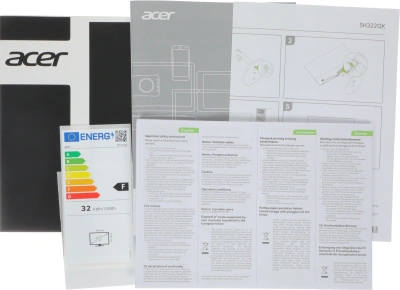 Монитор Acer 31.5" SH322QKbmiiphx черный VA LED 4ms 16:9 HDMI M/M матовая HAS Piv 250cd 178гр/178гр 3840x2160 60Hz FreeSync DP WQ HD 2K (1440p) 7.49кг