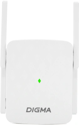 Повторитель беспроводного сигнала Digma D-WR310 (D-WR310V2) N300 Wi-Fi белый