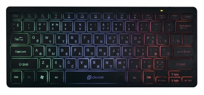 Клавиатура Оклик 300S черный USB slim LED (1696461) кабель 1.6м