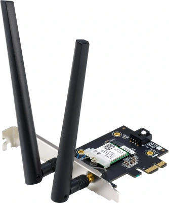 Сетевой адаптер Wi-Fi + Bluetooth Asus PCE-BE6500 BE6500 PCI Express (ант.внеш.съем) 2ант.