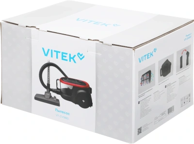 Пылесос Vitek VT-CV1880 2000Вт черный/красный