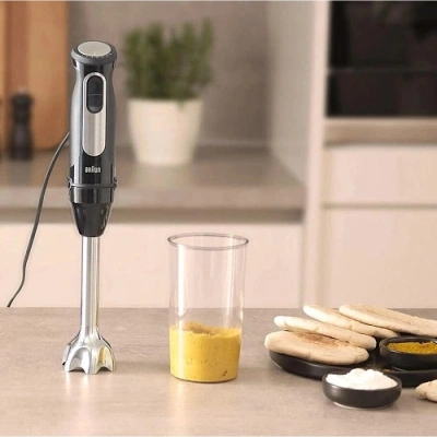 Блендер погружной Braun MultiQuick 5 Pro MQ55001MBK 1000Вт черный/серебристый