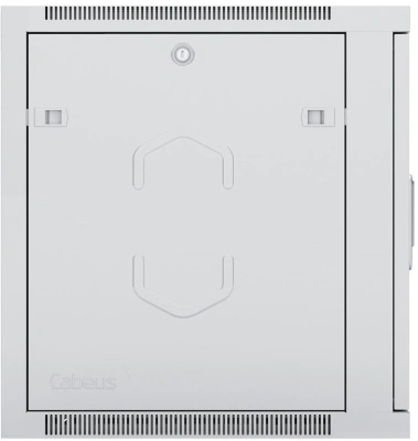 Шкаф коммутационный Cabeus (SH-05F-12U60/45-R) настенный 12U 600x450мм пер.дв.стекл 50кг серый 390мм 25кг 220град. 635мм IP20 сталь