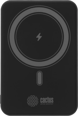 Мобильный аккумулятор Cactus CS-PBFSUA-10000 10000mAh 22.5W 4.5A USB-C беспров.зар. черный