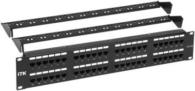Патч-панель ITK PP48-2UC5EU-D05-1 19" 2U 48xRJ45 кат.5E UTP
