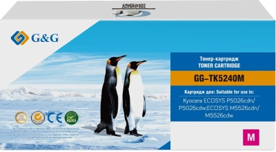 Картридж лазерный G&G GG-TK5240M пурпурный (3000стр.) для Kyocera ECOSYS P5026cdn/P5026cdw;ECOSYS M5526cdn/M5526cdw