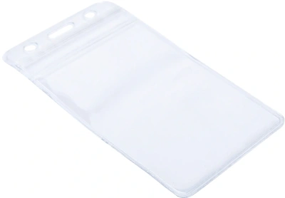 Бейдж для пропуска Deli E5759 68х118мм вертикальный без крепления ПВХ прозрачный (упак.:10шт)