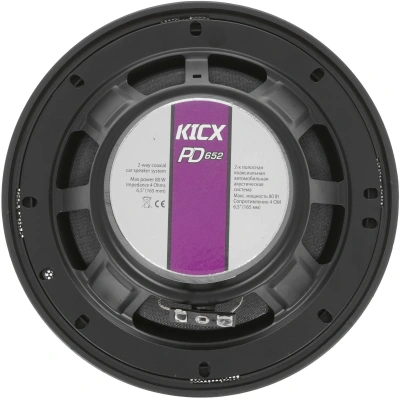 Колонки автомобильные Kicx PD-652 80Вт 92дБ 4Ом 16см (6дюйм) (ком.:2кол.) коаксиальные двухполосные