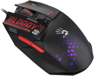 Мышь A4Tech Bloody W60 Max Mini черный/рисунок оптическая 12000dpi USB 9but