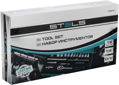 Набор инструментов Stels 13573 18 предметов (жесткий кейс)