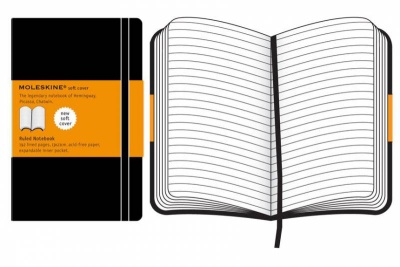 Блокнот Moleskine CLASSIC SOFT QP616 Large 130х210мм 192стр. линейка мягкая обложка черный