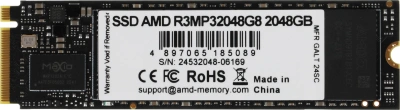 Накопитель SSD AMD PCIe 3.0 x4 2TB R3MP32048G8 Radeon M.2 2280