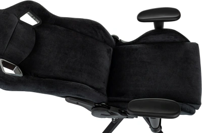 Кресло игровое Zombie Ghost Fabric черный Light-20 с подголов. крестов. пластик