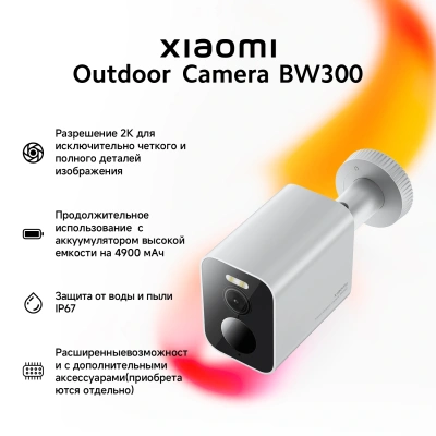 Камера видеонаблюдения IP Xiaomi Outdoor Camera BW300 Wi-Fi 3.13-3.13мм цв. корп.:белый/черный (BHR8303GL)