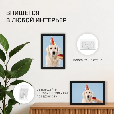 Фоторамка Digma 10.1" PF-1085 1280x800 черный пластик 16Gb Видео WiFi