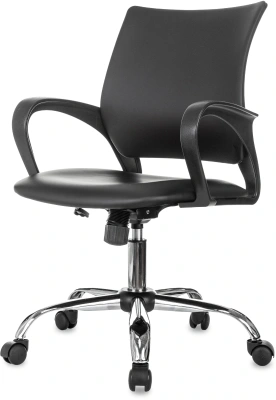 Кресло Бюрократ CH-695NSL черный экокожа крестов. металл хром