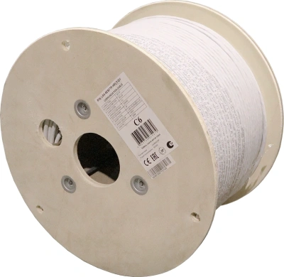 Кабель Lanmaster LAN-6ESFTP-HFLT-GY кат.6 S/FTP 4 пары 23AWG 100Om нг(А)-HF внутренний 305м серый