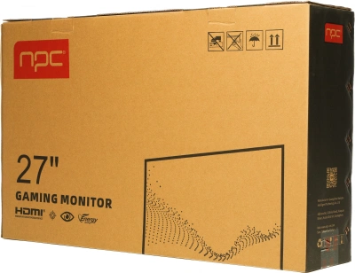 Монитор NPC 27" MZ2712-B черный IPS LED 16:9 HDMI M/M матовая 250cd 178гр/178гр 2560x1440 165Hz G-Sync FreeSync DP Quad 2K (1440p) USB 4кг