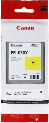 Картридж струйный Canon PFI-030Y 3492C001 желтый (55мл) для Canon imagePROGRAF TA-20, TA-30, TM-240, TM-340.