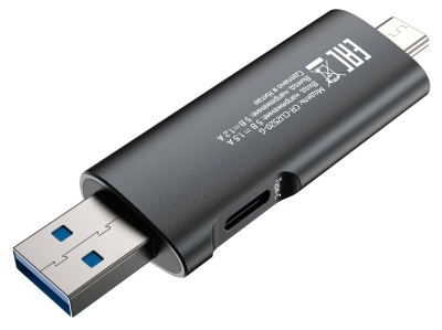 Устройство чтения карт памяти USB 2.0/Type C Digma CR-CU2520-G серый