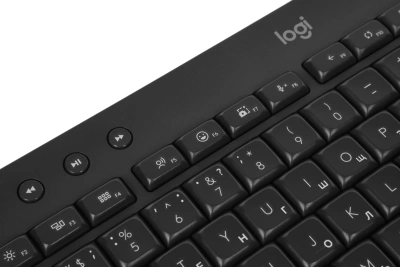 Клавиатура Logitech K650 черный USB беспроводная BT/Radio Multimedia (подставка для запястий) (920-010954)