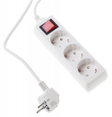 Сетевой удлинитель Buro BU-PS3.1/W 1.5м (3 розетки) белый (пакет ПЭ)