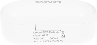 Гарнитура внутриканальные Lenovo HT28 белый беспроводные bluetooth в ушной раковине (УТ000023560)