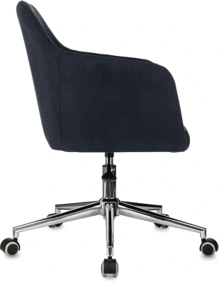 Кресло Бюрократ CH-395SL черный Alfa Black крестов. металл хром