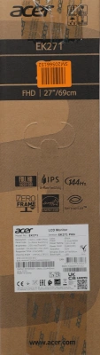 Монитор Acer 27" EK271P6bi черный IPS LED 1ms 16:9 HDMI матовая 250cd 178гр/178гр 1920x1080 144Hz FreeSync VGA FHD 3.42кг