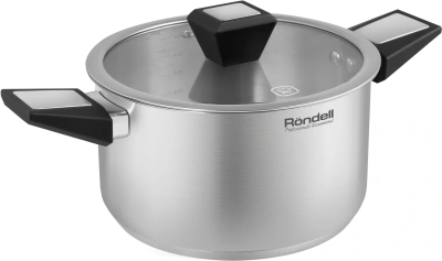 Кастрюля Rondell Blitz RDS-1890 5.2л. d=24см (с крышкой) стальной