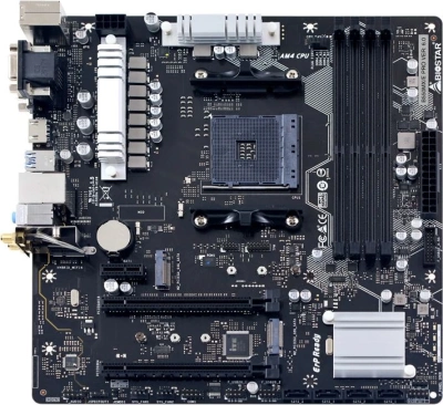 Материнская плата Biostar B550MX/E PRO Soc-AM4 AMD B550 4xDDR4 mATX AC`97 8ch(7.1) GbLAN RAID+VGA+DVI+HDMI