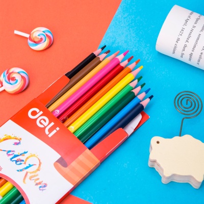 Карандаши цв. Deli EC00100 Colorwow трехгран. пластик 12цв. коробка/европод. (12шт)