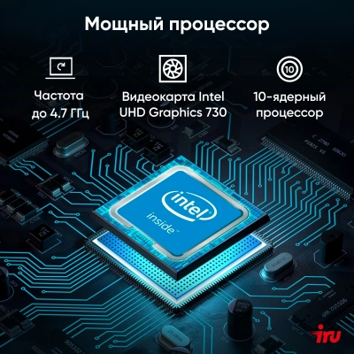 Моноблок IRU 23ID 23.8" Full HD i7 1255U (1.7) 16Gb SSD512Gb UHDG CR Windows 11 Pro GbitEth WiFi BT 120W Cam черный 1920x1080