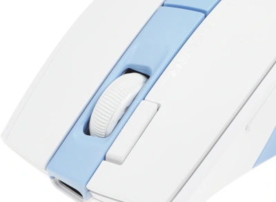 Мышь A4Tech Fstyler FG45CS Air2 голубой/белый оптическая 2000dpi silent беспров. USB для ноутбука 7but (FG45CS AIR2 USB (ICY BLUE))