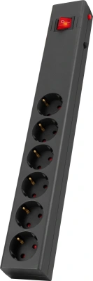 Сетевой фильтр Buro 600SE-16-3-B 3м (6 розеток) черный (коробка)