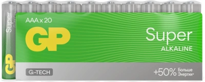 Батарея GP Super Alkaline 24AA21-2CRSWC20 AAA (20шт) спайка