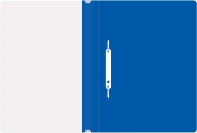 Папка-скоросшиватель Silwerhof SE-PSE20/BLU A4 прозрач.верх.лист пластик синий 0.11/0.13