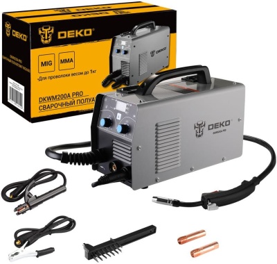 Сварочный полуавтомат Deko DKWM200A инвертор MIG-MAG/ММА 5.6кВт